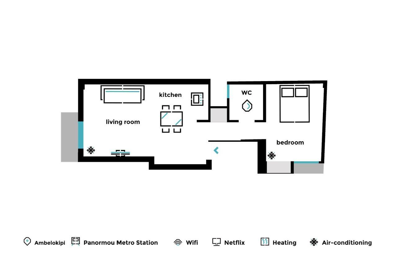Urban & Cozy 1Bd Apartment In Ampelokipoi Area By Upstreet アテネ エクステリア 写真